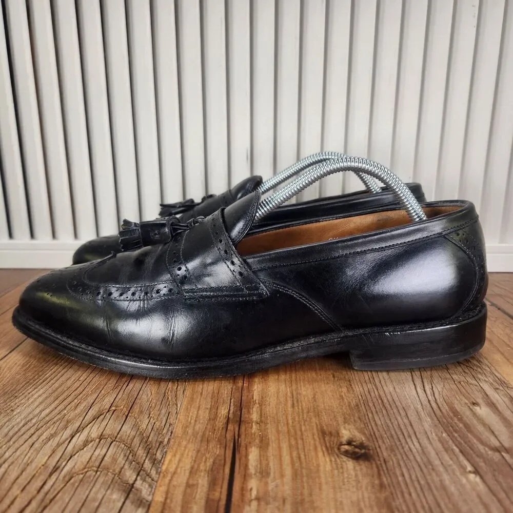 Allen Edmonds Chambrey 6204 Mens Size 9.5 D Black Leather Dress Tasseled Loafers